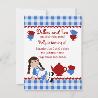 Invitation Dollies Tea Party