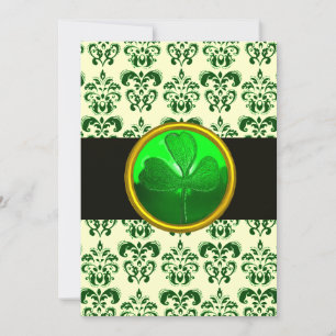 Invitation DOMMASQUE BLANC VERT AVEC Fête de la St Patrick SH