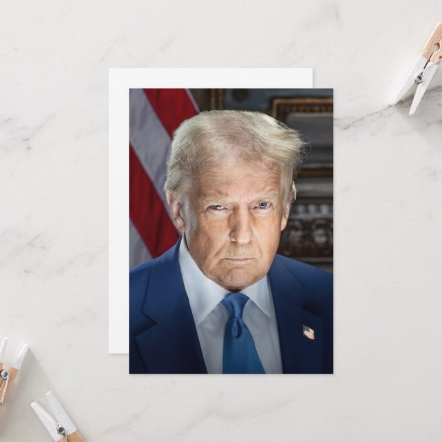 Invitation Donald Trump 2025 Portrait du président américain (Devant/Arrière en situation)