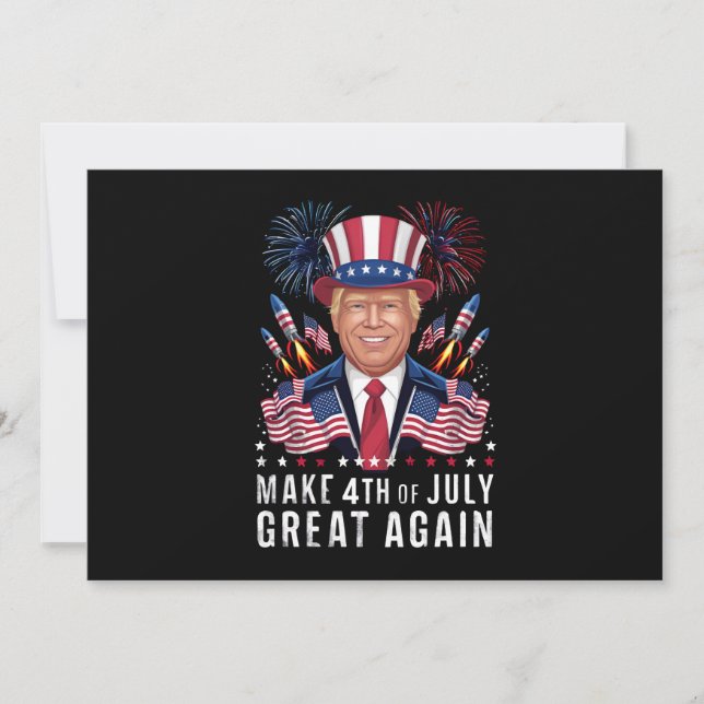 Invitation Donald Trump 4 juillet sa grandeur (Devant)