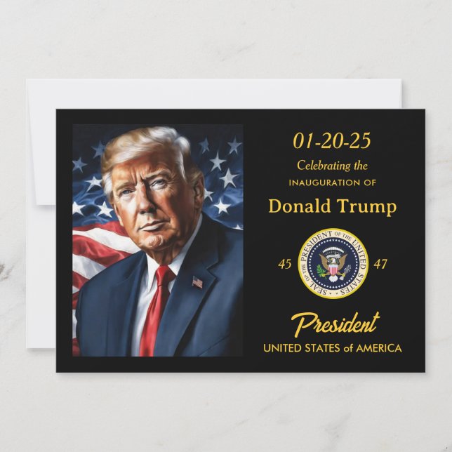 Invitation Donald Trump Inauguration Watch Party collecte de  (Devant)