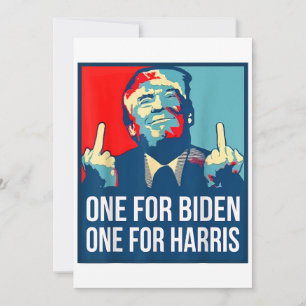 Invitation Donald Trump Middle Finger Biden Harris America Re