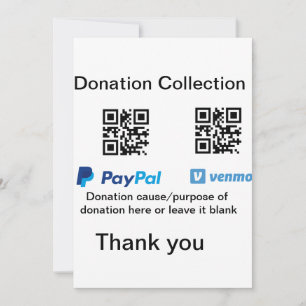 Invitation Donation Collection conseil pot ajouter votre q r
