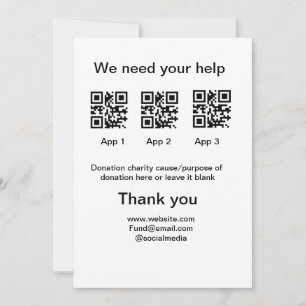Invitation Donation Collection conseil pot ajouter votre q r 