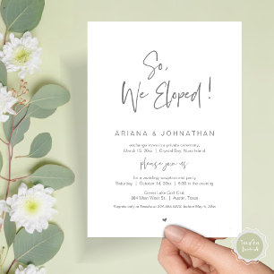 Invitation Donc, Nous Avons Été, Le Dîner Moderne Mariage Elo