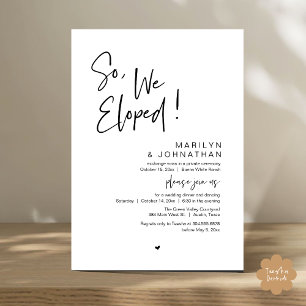 Invitation Donc, Nous Avons Été, Le Dîner Moderne Mariage Elo