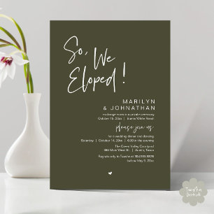 Invitation Donc, Nous Avons Été, Le Dîner Moderne Mariage Elo