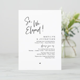 Invitation Donc, Nous Avons Été, Le Dîner Moderne Mariage Elo