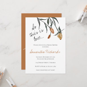 Invitation Donc voici la Fête des mariées d'amour Burnt Orang