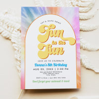 DONNA Retro Font Tie Dye Pool Party Anniversaire