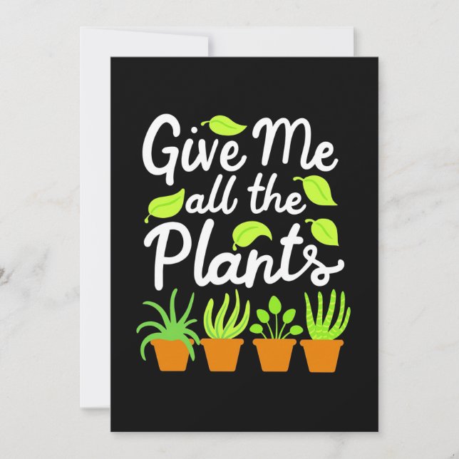 Invitation Donnez au jardinier toutes les plantes (Devant)