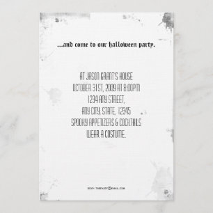 Invitation Donnez-nous un signe de votre présence Halloween