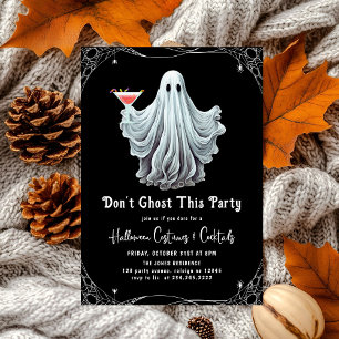 Invitation Dont Ghost Cette fête Fête d'Halloween adulte