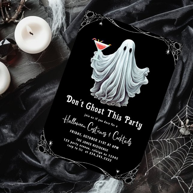 Invitation Dont Ghost Cette fête Fête d'Halloween adulte (Créateur téléchargé)