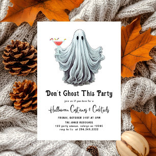 Invitation Dont Ghost Cette fête Fête d'Halloween adulte