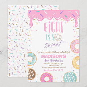 Invitation Donut 8 Anniversaire : Huit est si doux