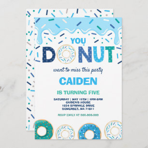 Invitation Donut Birthday Invitation, tu ne veux pas manquer 
