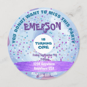 Invitation Donut DOUGHNUT veut rater, fête des beignets