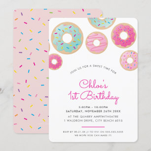Invitation DONUT joli mignon buffet sucreries entre