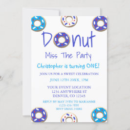 Invitation Donut Miss La fête 1er Anniversaire
