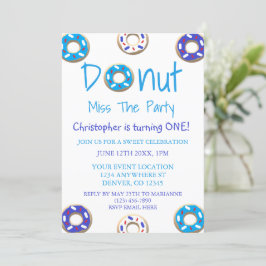 Invitation Donut Miss La fête 1er Anniversaire