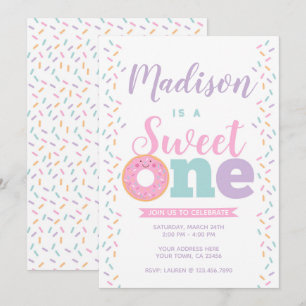 Invitation Donut, Sweet One, 1er anniversaire