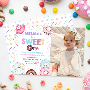 Invitation Donut Sweet One Donut 1er Anniversaire Photo