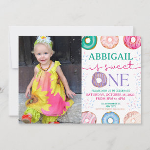 Invitation Donut Sweet Un 1er anniversaire