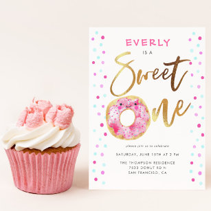 Invitation Donut Sweet Un 1er anniversaire