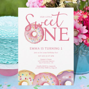 Invitation Donut Sweet Un 1er anniversaire