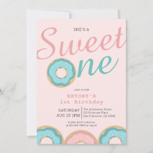 Invitation Donut Sweet Un 1er anniversaire