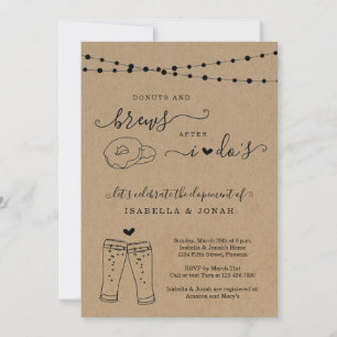 Invitation Donuts & Brew Après la réception de mariage seulem