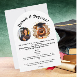 Invitation Donuts et Degrees Photo Graduation Party