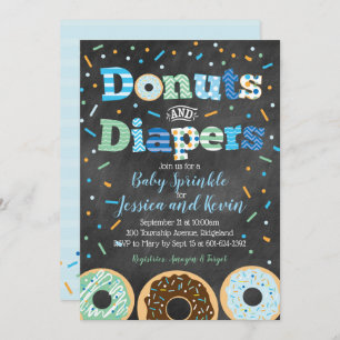 Invitation Donuts et plongeurs Baby Boy Sprinkboard