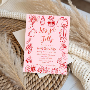 Invitation doodle Baby shower du marché agricole local