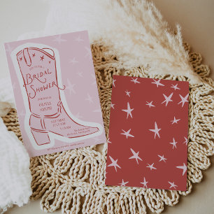 Invitation Doodle Bottes de Cowgirl Enterrement de Vie de Jeu
