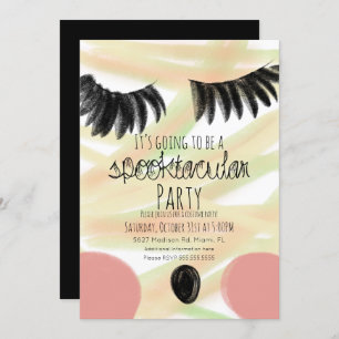 Invitation Doodle de la fête du costume de maman d'Halloween