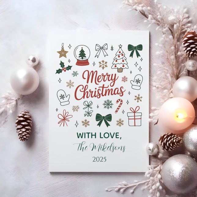 Invitation Doodle Line Art Christmas (Créateur téléchargé)