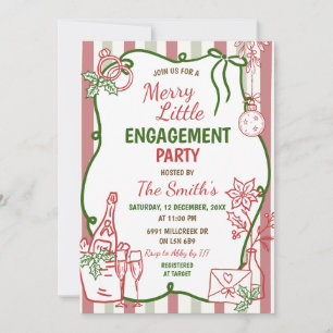Invitation Doodle Manuscrit Joyeux Petit Fiançailles