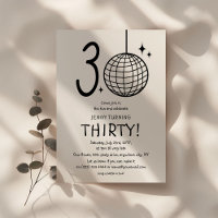 Doodle minimal 30e boule de disco anniversaire