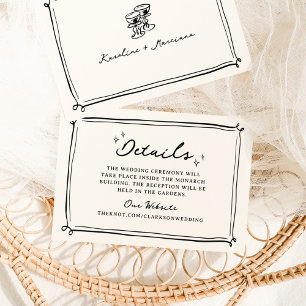 Invitation Doodles à main fantaisie