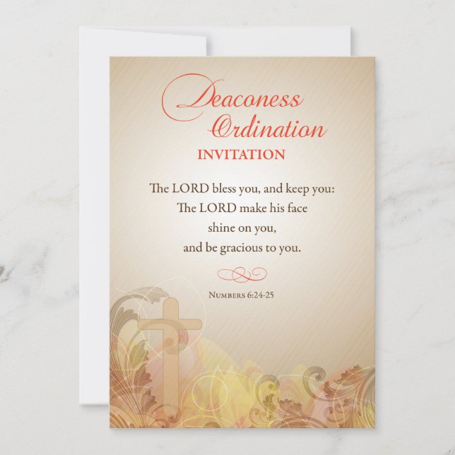 Invitation d'ordination de diaconesse Écriture (Devant)