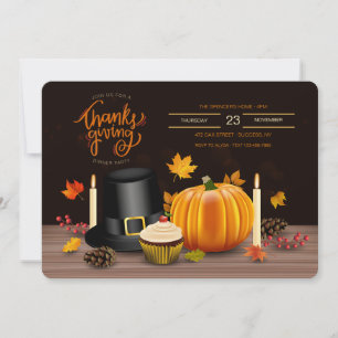 Invitation d'ornements de Thanksgiving