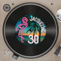Dossier Retro personnalisé Flamant rose Neon 30e a