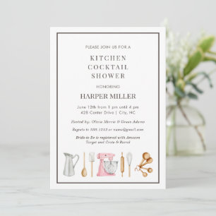 Invitation Doter la cuisine pour une douche de mariage