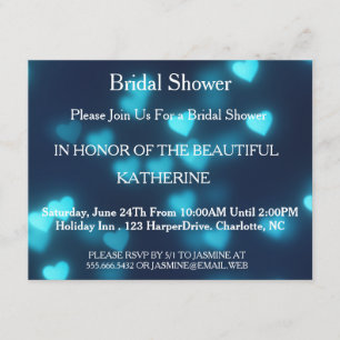 Invitation Dots de Faux Blue Heart