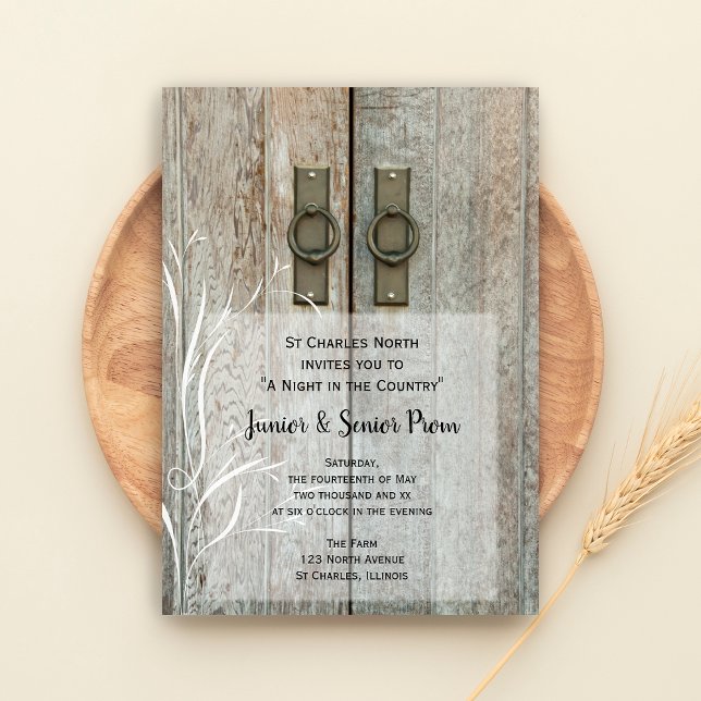 Invitation Double Barn Doors Country Junior / Senior Prom (Créateur téléchargé)