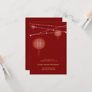 Invitation Double Bonheur Lanternes Chinoises de Mariage Bril
