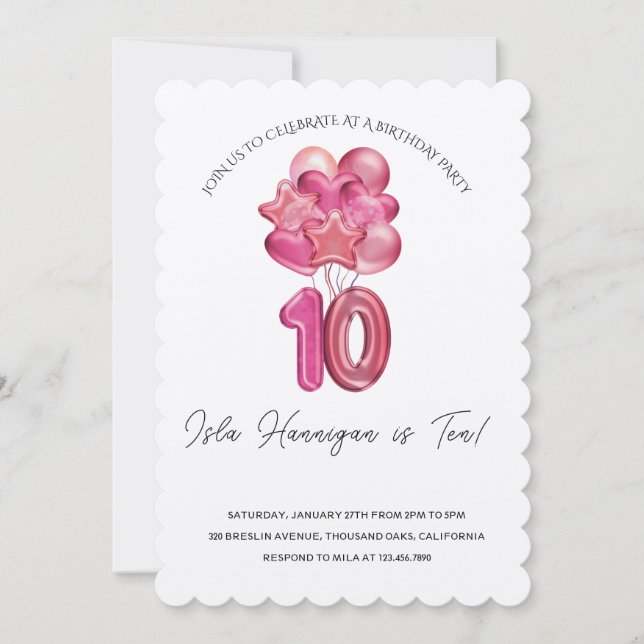 Invitation Double chiffres Anniversaire Bash (Devant)