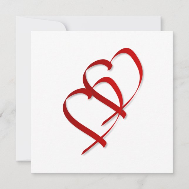 Invitation double coeur (Devant)